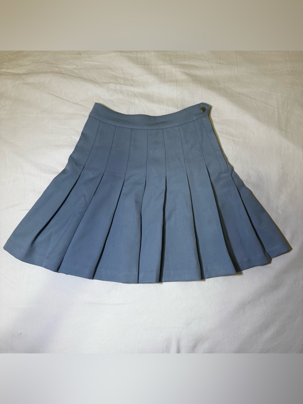 H&M Pleated Mini Skirt - Slate Blue